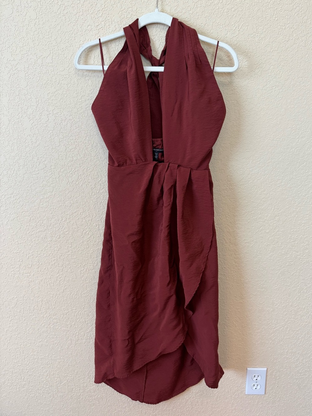 Banana Republic Factory Rust/Terracotta Halter Dress, Size 2P